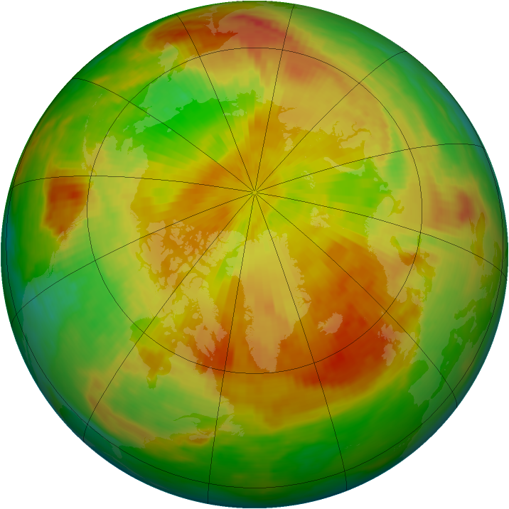 Arctic ozone map for 26 April 1992